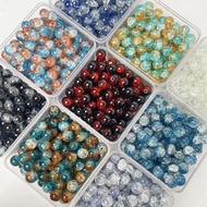 K8-10mm Popular Beads Glass Beads Round Beads Handmade diy Bracelet Bracelet Necklace Loose Beads Fairy Jewelry Material (Live Link, Private Shooting Invalid)