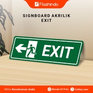 Acrylic Signboard Evacuation Route K3 EXIT OUT/ || Emergency Exit Evacuation Route Building Sign