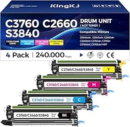 TWR5P S3840 S3845 C2660 Drum Unit Set 4-Pack Replacement for Dell TWR5P 331-8434 lmaging Unit to Use