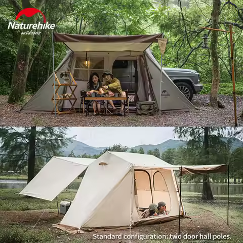 Naturehike Village 5.0 Ridge Tent With Snow Skirt Version Outdoor Portable Automatic Tent Camping Hi