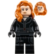 Original Lego Marvel Super Heroes - Black Widow (Black Jumpsuit, Dark Orange Mid-Length Hair) 76313 