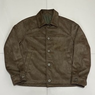 Signore Minimal Button Suede Olive