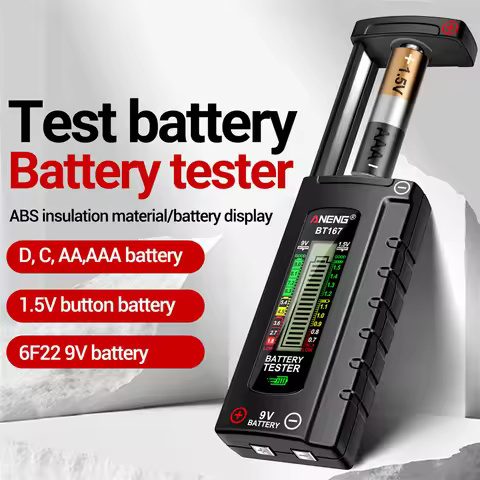 BT167 /BT169 Digital Battery Testers Detector Battery AA/AAA/C/D/9V/1.5V Button Cell Measurement Too