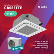 Gree Ceiling Cassette Non-Inverter Series R410A | 2.5HP