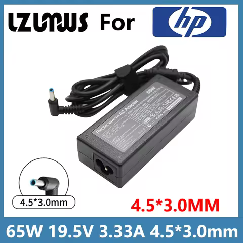 65W 19.5V 3.33A Charger Ac Adapter for HP Pavilion x360 15, Zbook 15 14u 15u G3 G4 G5, Blue Tip 15-f
