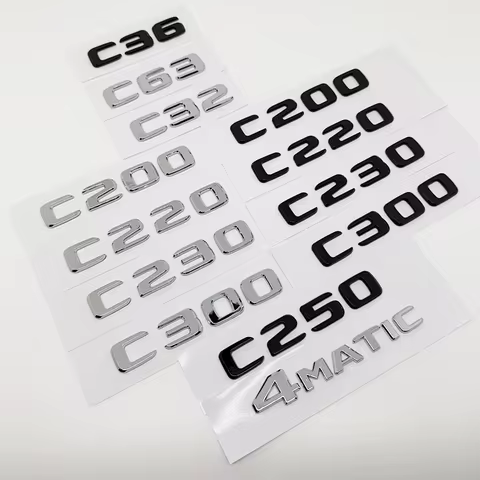 3D ABS Car Sticker for Mercedes-Benz Class C Various Models C32 C36 C63 C200 C220 C230 C250 C260 C30