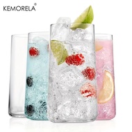 KEMORELA  1/2/4PCS, Capacity 20 fl oz,Thin Highball Glasses,Clear Tall Glass Cups For Water, Juice, 