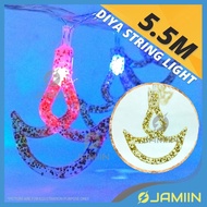 5.5METER 32L Diya Light Mix Color String Light Deepavali Lampu Lip Lap Diwali Decoration Agal Vilakku / Diya Deepakk