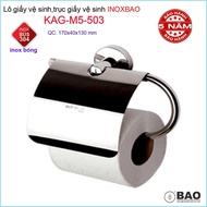 [HCM]Hộp đựng giấy vệ sinh Inox Bảo KAG-M5-503 Móc giấy toilet SUS304 đế tròn inox dập khuôn cao cấp