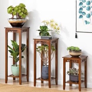 竹制-古式盆栽花架子-多肉花盆植物擺放架-客廳落地式置物架陽台裝飾布置多層