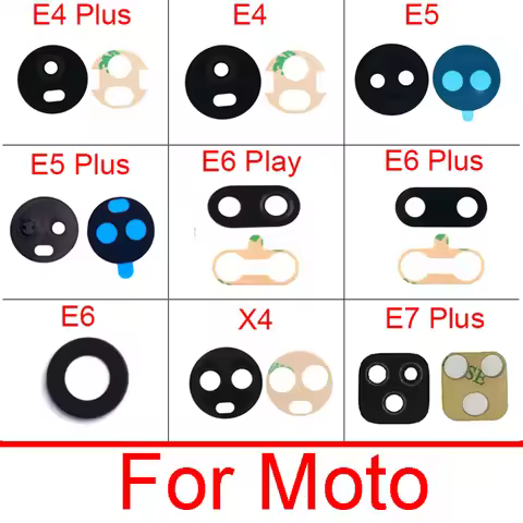Back Rear Camera Glass Lens For Motorola Moto E4 E5 E6 E6s E7i Power Play Plus E20 E 2020 X4 Main Ca