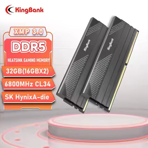 KingBank Hynix A Die DDR5 Memory 32GB(16GBx2) / 16GB 6800MHz Black High-Speed RAM for Gaming And Com