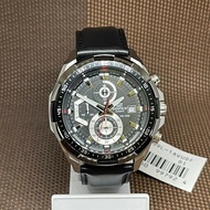 Casio Edifice EFR-539L-1A Black Analog Leather Chronograph Men's Sporty Watch