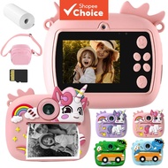 Instant Digital Camera Print Photo HD 1080P 8X Zoom Music Games for Christmas Birthday Gift Kids Chi