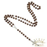 Rosary 77x Our Father Stigi Wood | 8mm Stigi Wood Prayer Necklace | Catholic Prayer Rosary