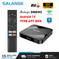 Salange TV98 ATV Ultra HD 8K Smart TV Box Android 14 S905W2 2GB16GB 4GB 32GB/64GB Dual Wifi BT5.0 2.