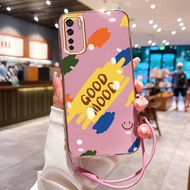 HP Casing For OPPO A91 Reno 3 F15 Case Good Mood Pattern Casing HP Casing Layered Strap Casing Silic