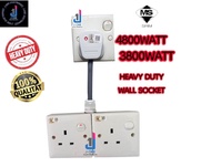 Wall Socket 4800WATT Extension 3pin UK NEON Plug 2/3/4 Way Adaptor Socket Plug HEAVY DUTY MXLOAD 13A