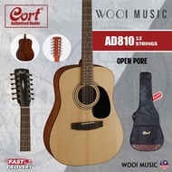 Cort AD810 OP 12 Strings Dreadnought Acoustic Guitar 41'' with Original Bag - Open Pore