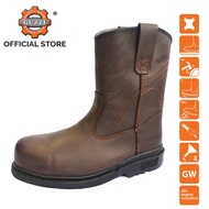 GUZZI® GZ367 - 9'' High Cut Safety Work Boots - Steel Toe Cap, Steel Plate, Goodyear Welt