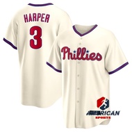 Men's MLB 2023-24 Philadelphia Phillies Bryce Harper Cream Baseball Jersey