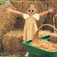 lookbookpetite bagel dress yellow daisy