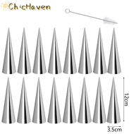 ChicHaven 6 16 cái Khuôn cuộn hình nón ống khuôn Bánh sừng bò xoắn ốc khuôn sừng kem khuôn bánh ngọt
