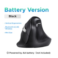 UGREEN Mini Vertical Ergonomic Wireless Mouse Bluetooth and 2.4GHz Wireless with USB Mini Receiver D