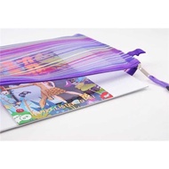Colorful Transparent Nylon Mesh File Bag School Supplies Examination Paper Certificate File Document