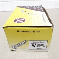 1dus sekrup kuning kalsi GRC 1 in 1 merk wowo calsiboard 6x1 kalsiboard 2.5cm 25mm isi 1000bj (LA)