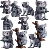 10 Pcs Forest Animal Figures Panther Figures Koala Toys Figures Realistic Wildlife Jungle Zoo Model 
