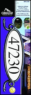 Gibraltar Mailboxes Mailbox Reflective Address Plaque Plastic Black, Mailbox Accessory, MBPLAQ0B