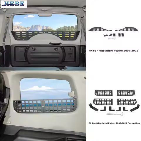 HEBE Tailgate/Trunk Window Sill Storage Enclosure Storage Box Rack for Mitsubishi Pajero 2007-2021 A