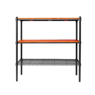 [特價]【dayneeds】松木 90x45x75公分 三層烤黑柚木板收納層架