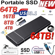 Portable SSD 64TB External Hard Disk 30TB for Data Storage 20TB Moblie Hard Disk For Laptop Desktop 