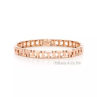 Tiffany &amp; Co. Tiffany T Bracelet ทิฟฟานี่ และ Co สร้อยข้อมือแคบ ๆ 18 k สีกุหลาบทองขนาดเล็กหรูหรากำไลออกแบบแบรนด์