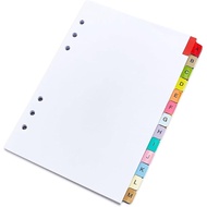 SUPERFINDINGS Pembahagi Fail Abjad A5 A-Z untuk Fail 6 Cincin 15.2x21cm6x8.27Inci Kertas Putih Pelba