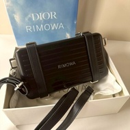 【翰貝格名牌館】DIOR x RIMOWA 聯名 絕版 限量 黑色 鋁合金 手拿 斜背 行李箱包