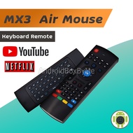 2 อย่างใน 1 เดียว / Air Mouse + Keyboard MX3 2.4GHz English Keyboard Wireless IR Learning Extend Rem