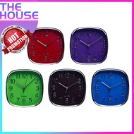 TH QUARTZ Chrome Digit Square Wall Clock 8"