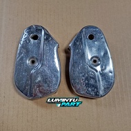 Original Honda Benly C92 C95 Front Fork Shoes, removed, original Honda Benly C92 C95 fork shoe cover