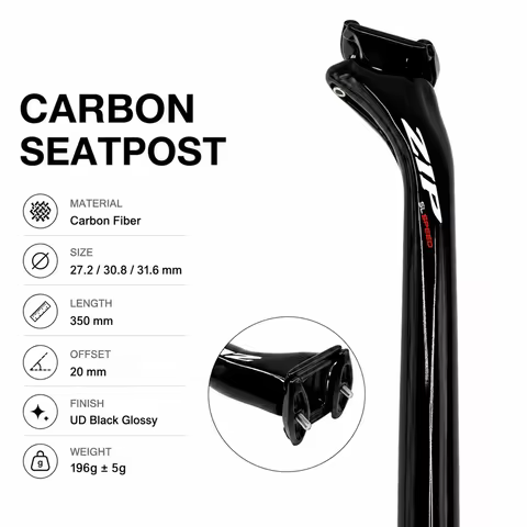 SL Speed Mountain/Road Bike Carbon Seat Post Full Carbon Fibre Bicycle Seatpost 27.2/30.8/31.6*350mm