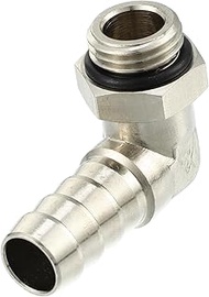 REPAIROCK Universal Car 90 Degree Brass Fitting Hose Adapter, Hose Fitting, 10mm 3/8" Barb to Male G