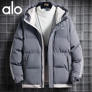 Alo Down Jacket Men Loose Simple Jacket Winter Thick Jacket Solid Color Jackets Coats Women
