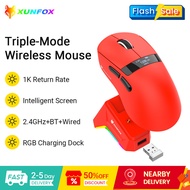 XUNFOX H9/H9 PRO Wireless Mouse Tri-mode 2.4G+BT+Wired Gaming PC Laptop Mice Magnetic Charging RGB