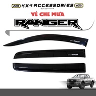 Vè Che Mưa Ô Tô Ford Ranger 2022 - 2025 Chất Liệu Nhựa ABS Cao Cấp Phụ Kiện Xe O To