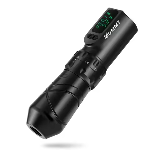 Mummy Anubis Wireless Tattoo Machine Adjustable Stroke Length 2.2-4.2mm Replaceable Battery Tattoo P