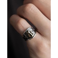 Vintage Cat Ring Silver | Cincin Kucing Comel | Retro Punk Gothic Style | Adjustable Open Ring Men W