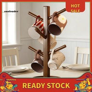 SL Solid wood upside down water cup storage rack desktop home storage rack