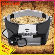 Head Mount Magnifier Glasses 1.5X 1.5X 6X 8X Loupe Helmet Magnifying Glass Lluminated Magnifier for 